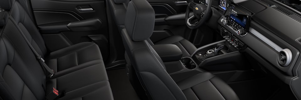 2024 Colorado LT interior in Jet Black Evotex.