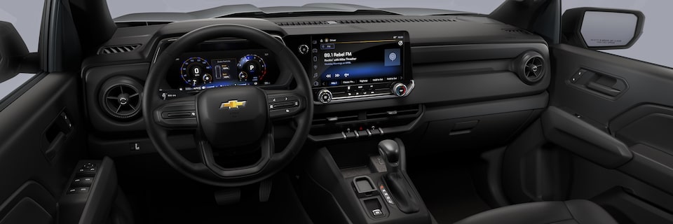 2024 Colorado WT interior in Jet Black Evotex.
