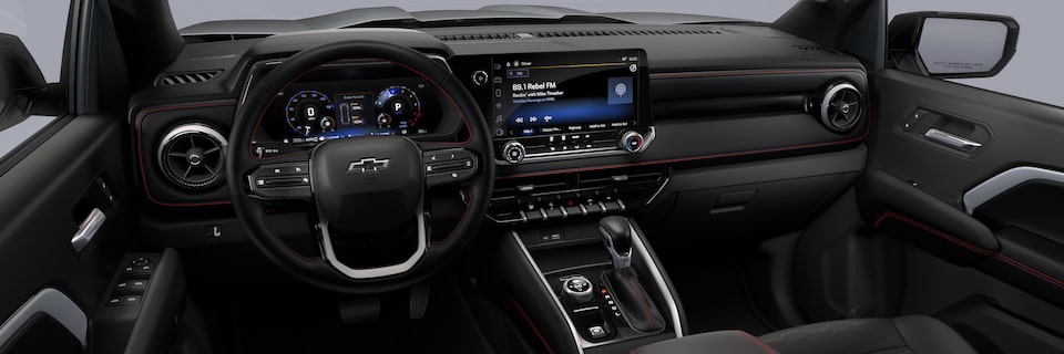 2024 Colorado Z71 In Jet Black / Adrenaline Red Perforated Leather-Appointed Front Seats 