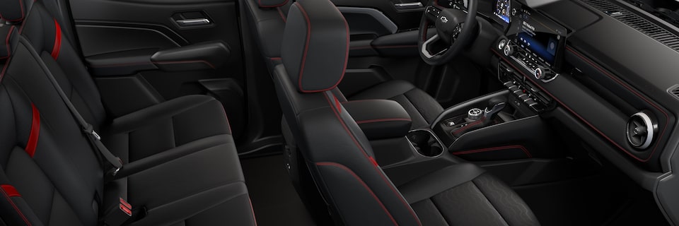 2024 Colorado Z71 In Jet Black / Adrenaline Red Perforated Leather-Appointed Front Seats 