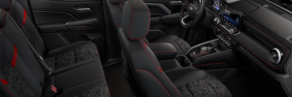 2024 Colorado Z71 In Jet Black / Adrenaline Red Cloth / Evotex.