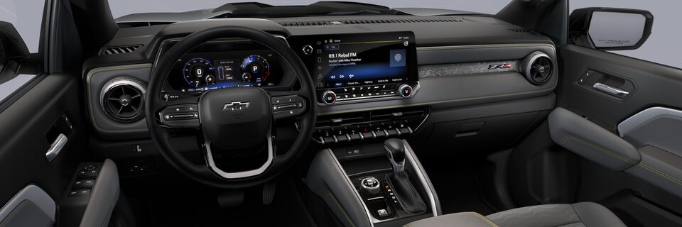 2024 Colorado interior ZR2 in Jet Black / Artemis  Perforated Leather-Appointed Front Seats