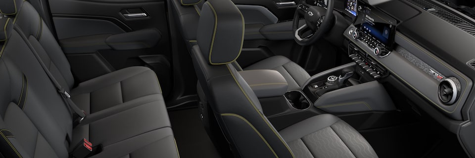 2024 Colorado interior ZR2 in Jet Black / Artemis  Perforated Leather-Appointed Front Seats