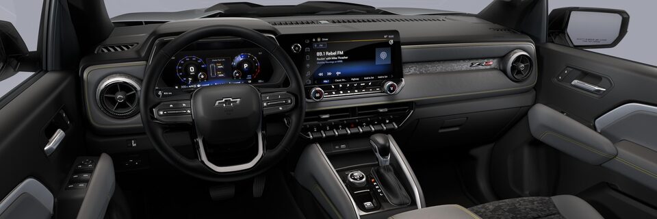 2024 Colorado ZR2 interior in Jet Black / Artemis Cloth / Evotex