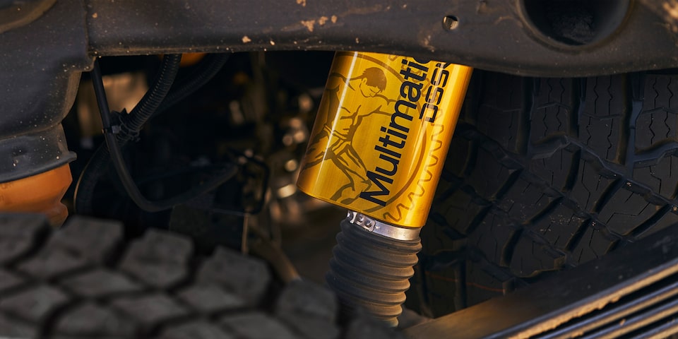 Multimatic DSSV Dampers of the 2024 Chevrolet Silverado HD ZR2.