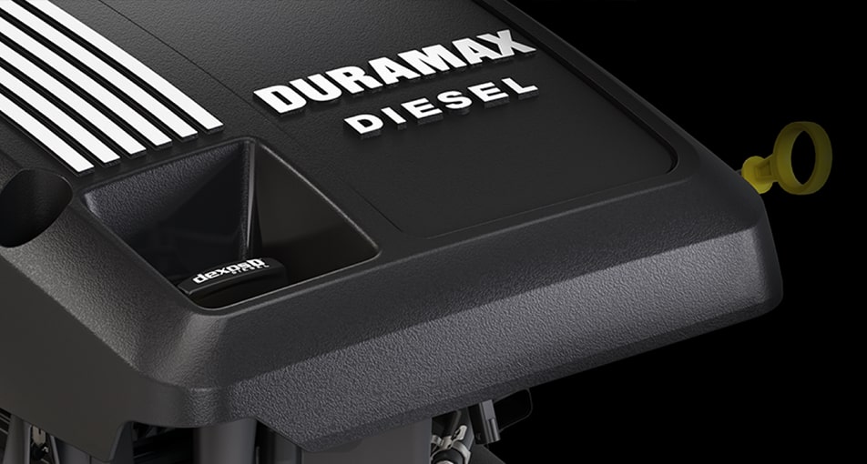 Close up view of the Duramax Diesel Engine of the 2026 Chevrolet Silverado LD.
