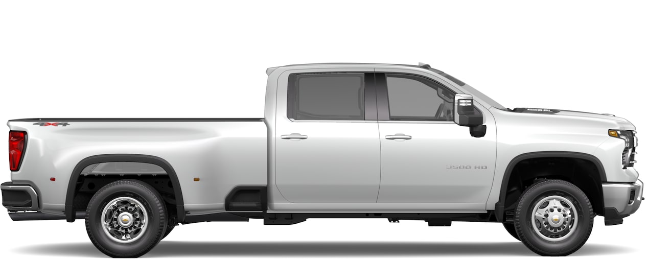 Vue latérale du Chevrolet Silverado 3500.