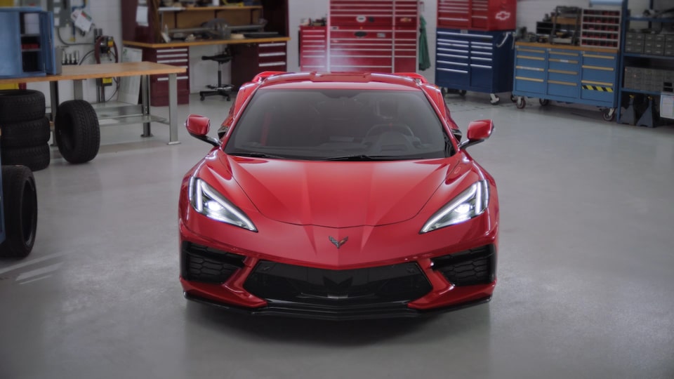 Front View Of The 2020 Corvette Stingray.