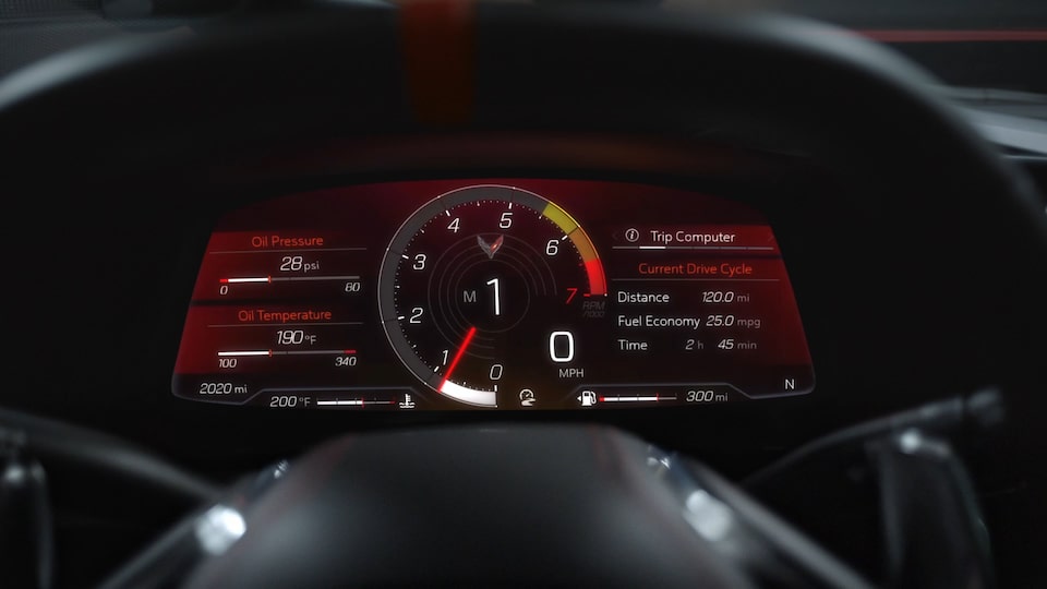 Dashboard Of The Next Gen Corvette Stingray.