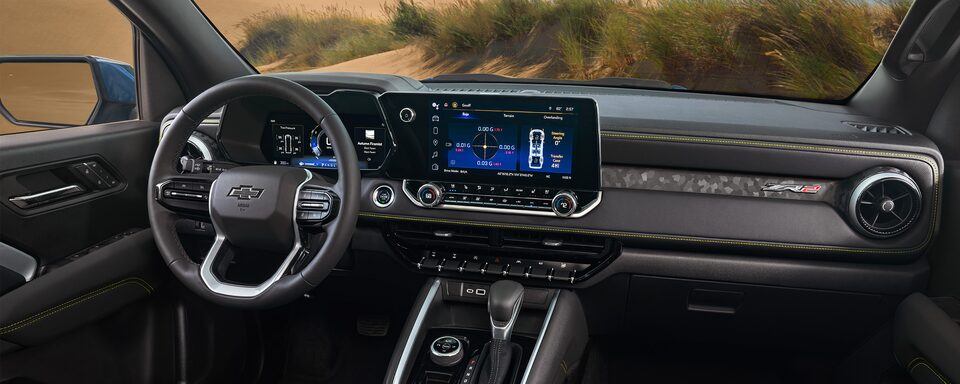 The 2023 Chevrolet Colorado 11.3 inch diagonal Infotainment display.