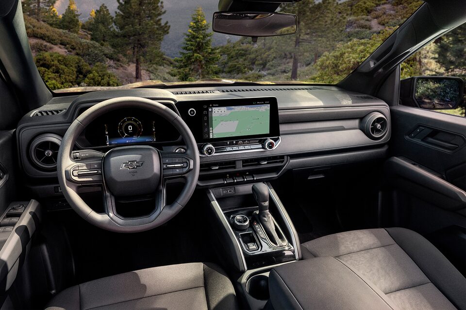 Interior of the 2023 Colorado  Trail Boss.