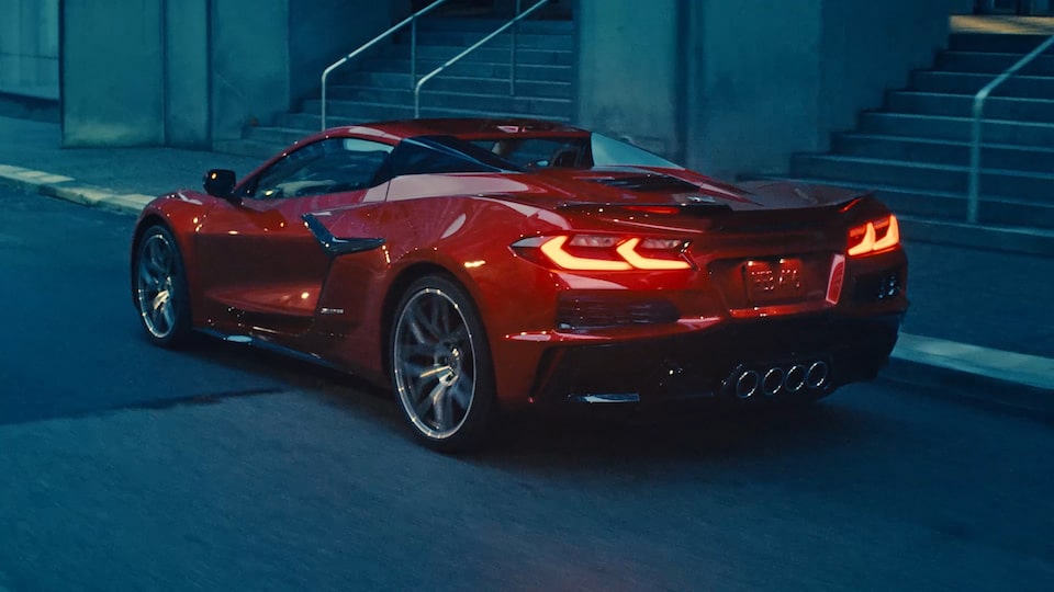 2023 Chevrolet Corvette Z06 Rearview Driving.