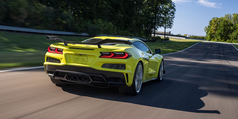 Enregistreur de données de performance de la Chevrolet Corvette Z06 2023.
