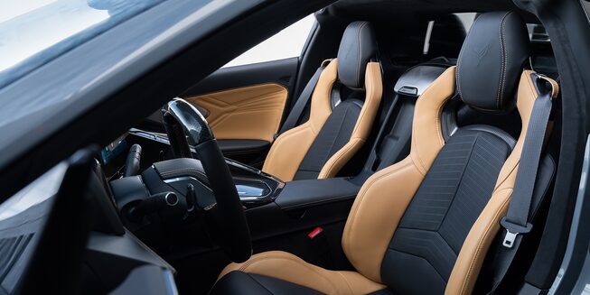 All-New 2024 Corvette E-Ray front seating.