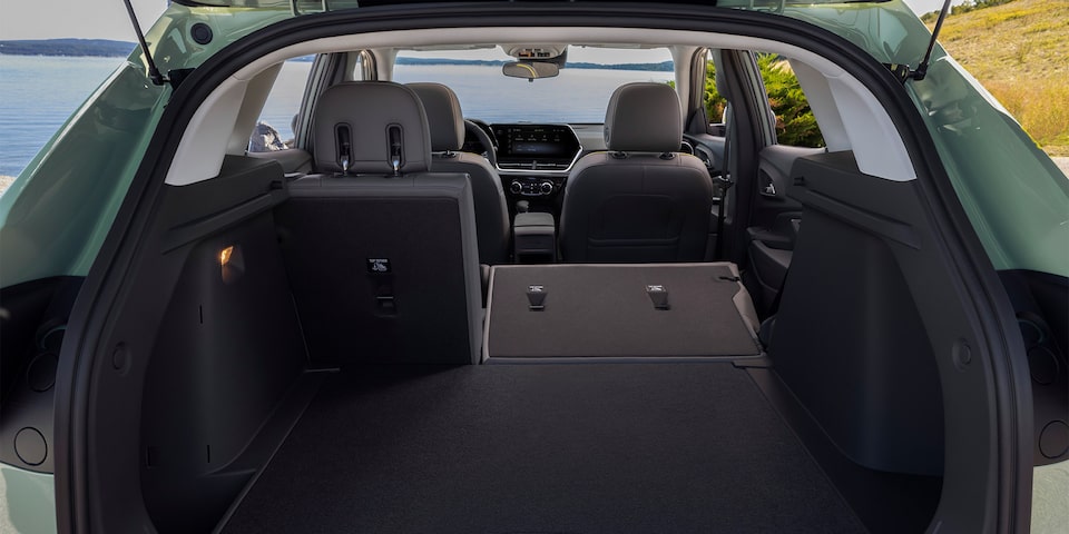 Coffre ouvert du Chevrolet Trax 2024.