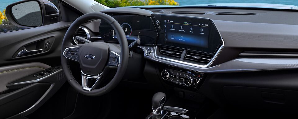 2024 Chevrolet Trax front interior close-up.