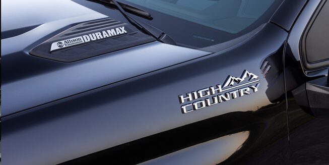 2024 Chevrolet Silverado HD High Country insignia.