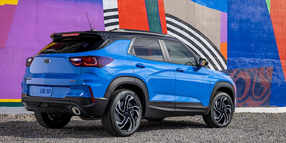 Rear exterior of the 2024 Chevrolet Trailblazer.