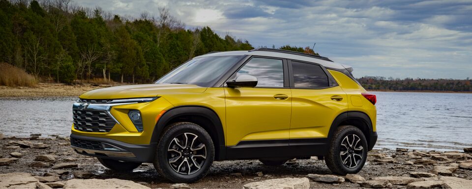 Left profile view of the new 2024 Chevrolet Trailblazer.