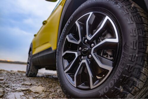 Rear wheel of the 2024 Trailblazer.