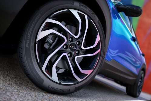 Rear wheel of the 2024 Trailblazer RS.