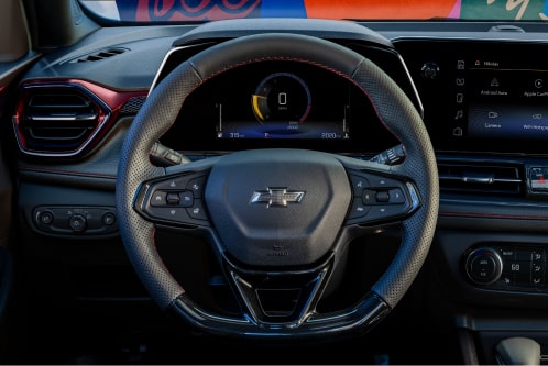 2024 Chevrolet Trailblazer: Heated wrapped steering wheel.