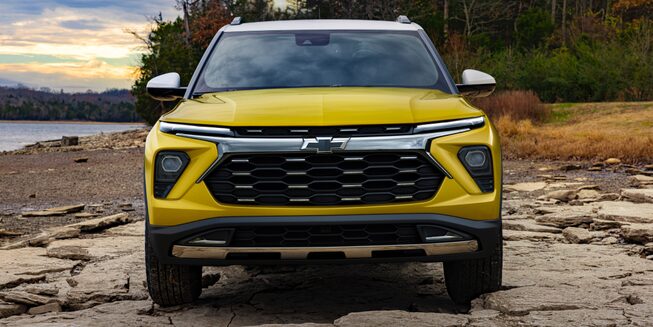 Vue avant du nouveau Chevrolet Trailblazer 2024.