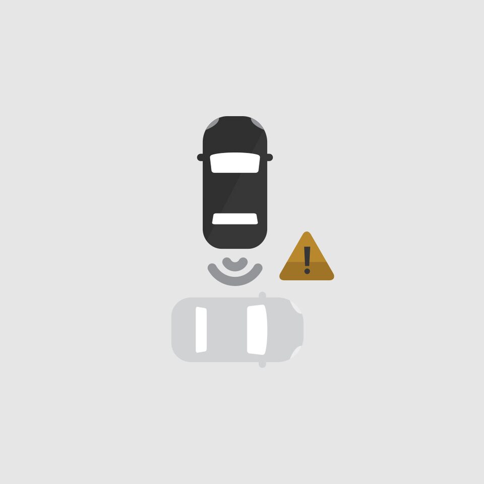Rear Cross Traffic Alert Icon.