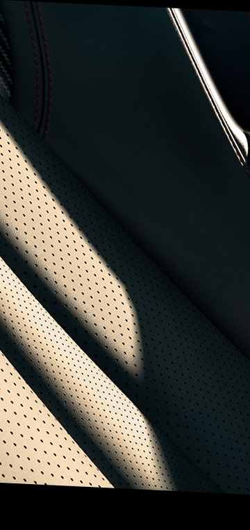 Close-Up view of Leather Seat Stitching Inside the 2026 Chevrolet Corvette.