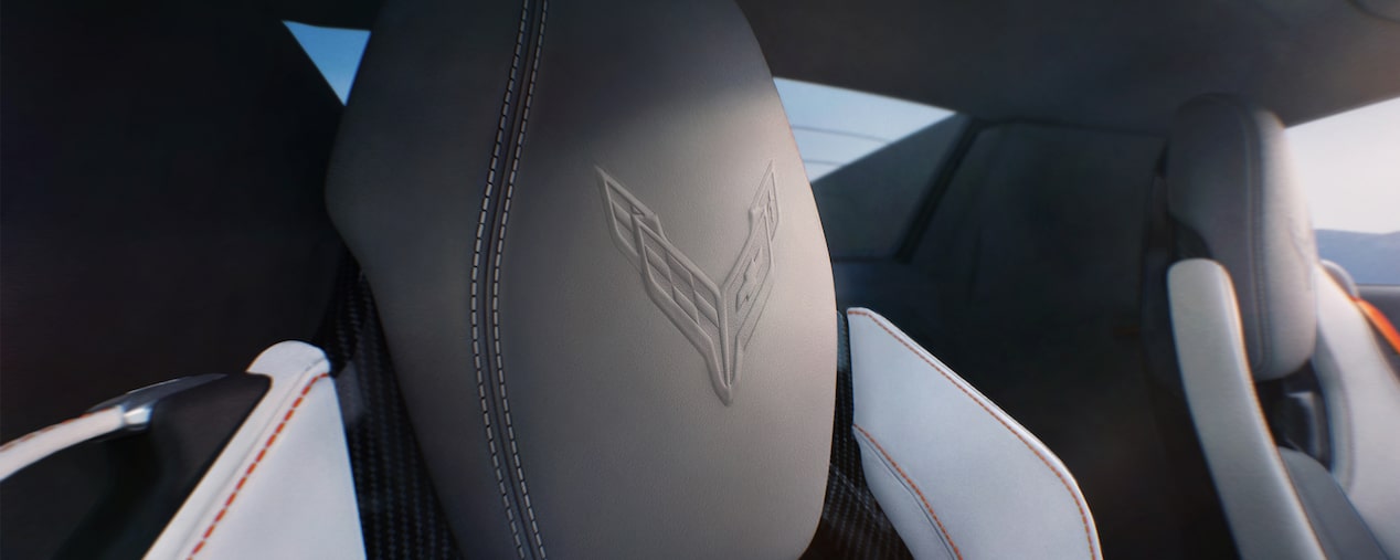 2026 Chevy Corvette Headrests with Corvette Logo