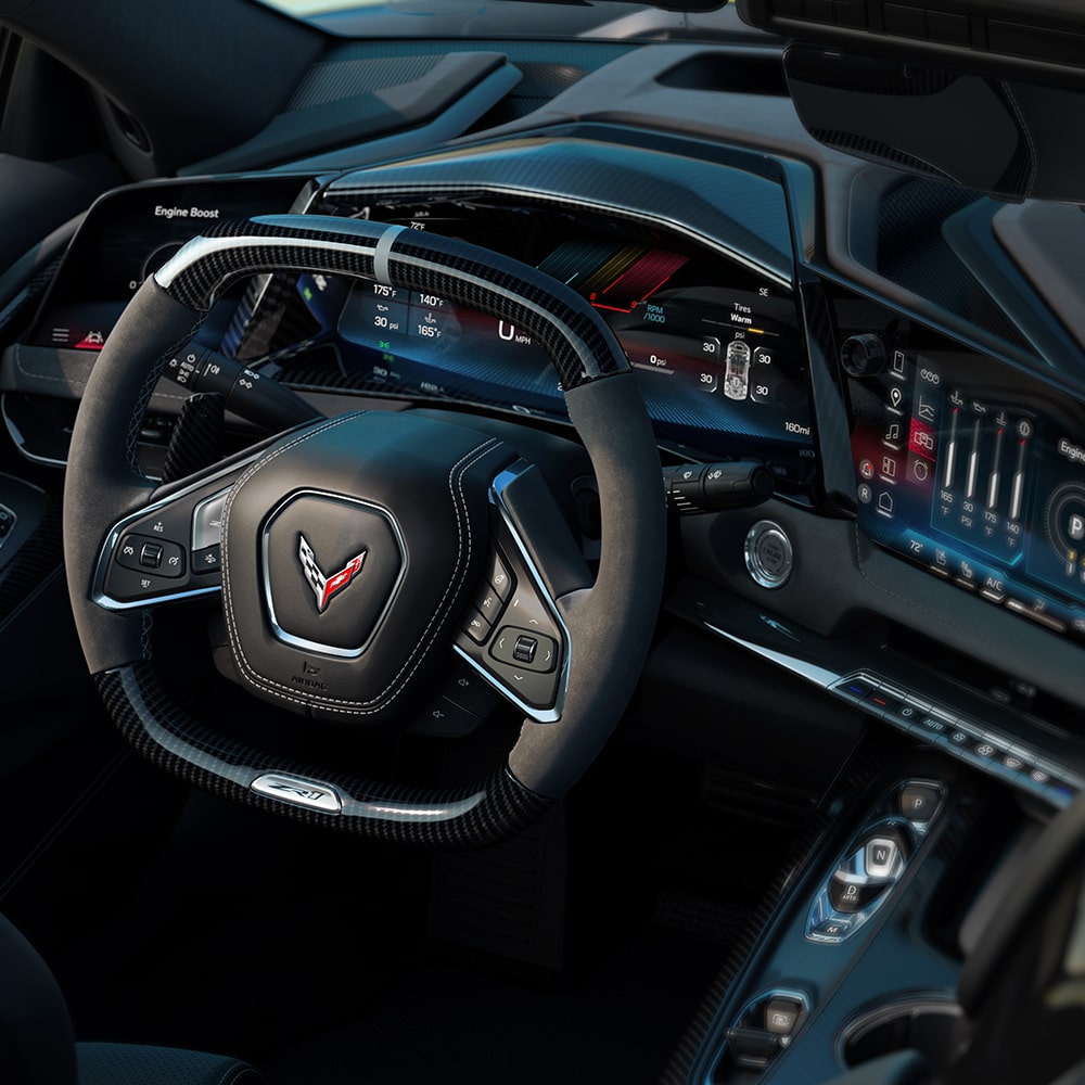 Overhead View of Driver's Side Interior of the 2026 Chevrolet Corvette.