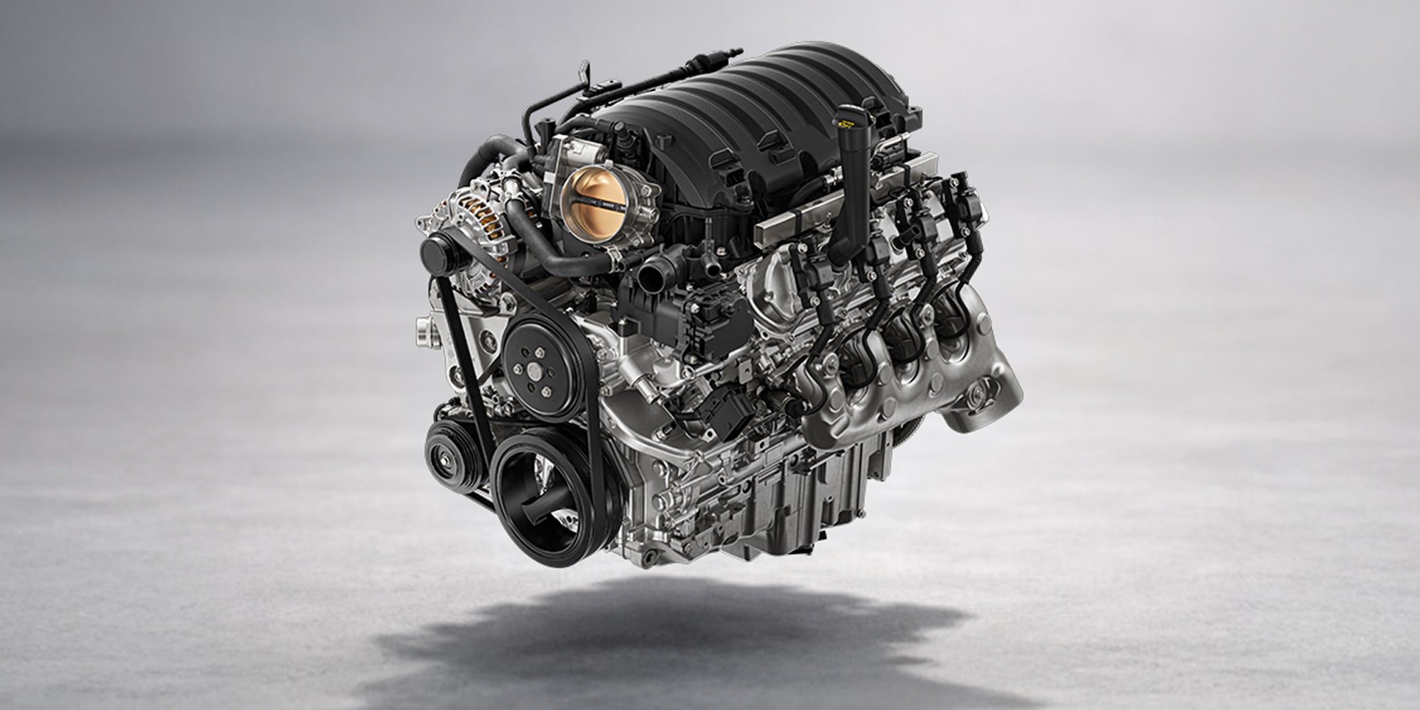 Close-up view of the 6.6L V8 Engine of the Next-Generation 2027 Silverado 1500 Truck.