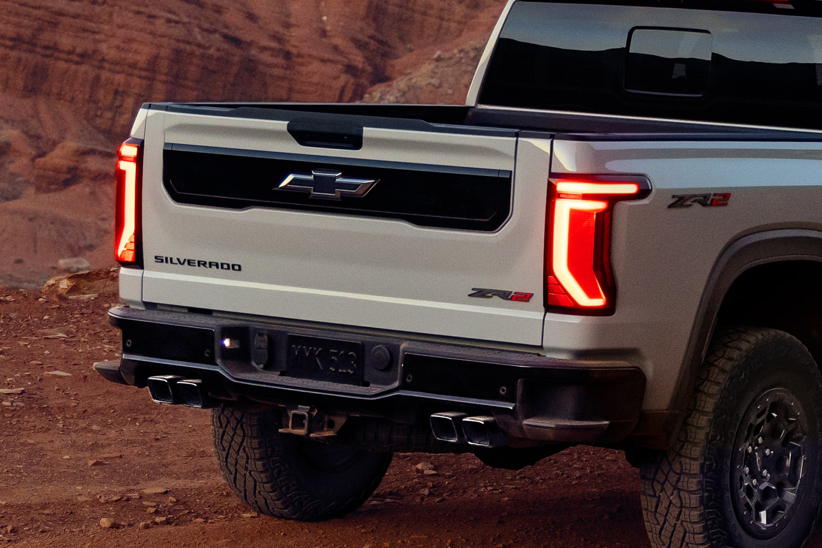 Taillights of the Next-Generation 2027 Silverado 1500 Truck.