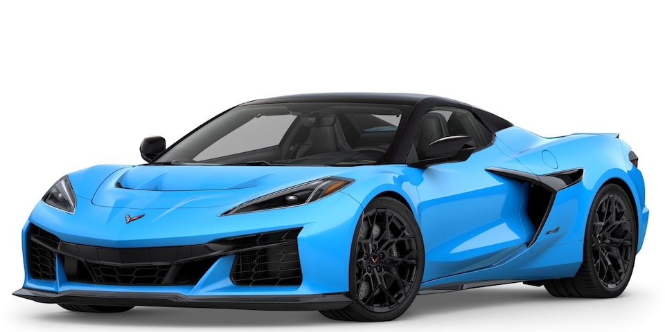 Chevrolet Corvette ZR1 2025 en Bleu rapide.