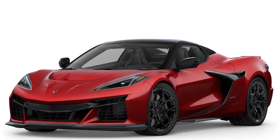 Chevrolet Corvette ZR1 2025 en Teinte brume rouge métallisé.