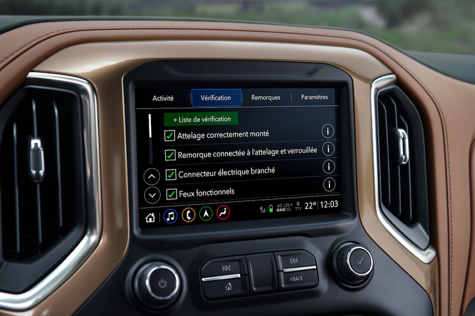 Système de contrôle du remorquage du Chevrolet Silverado 2019.
