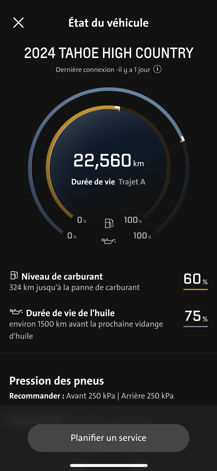 Appli mobile MyChevrolet pour l’entretien du véhicule.