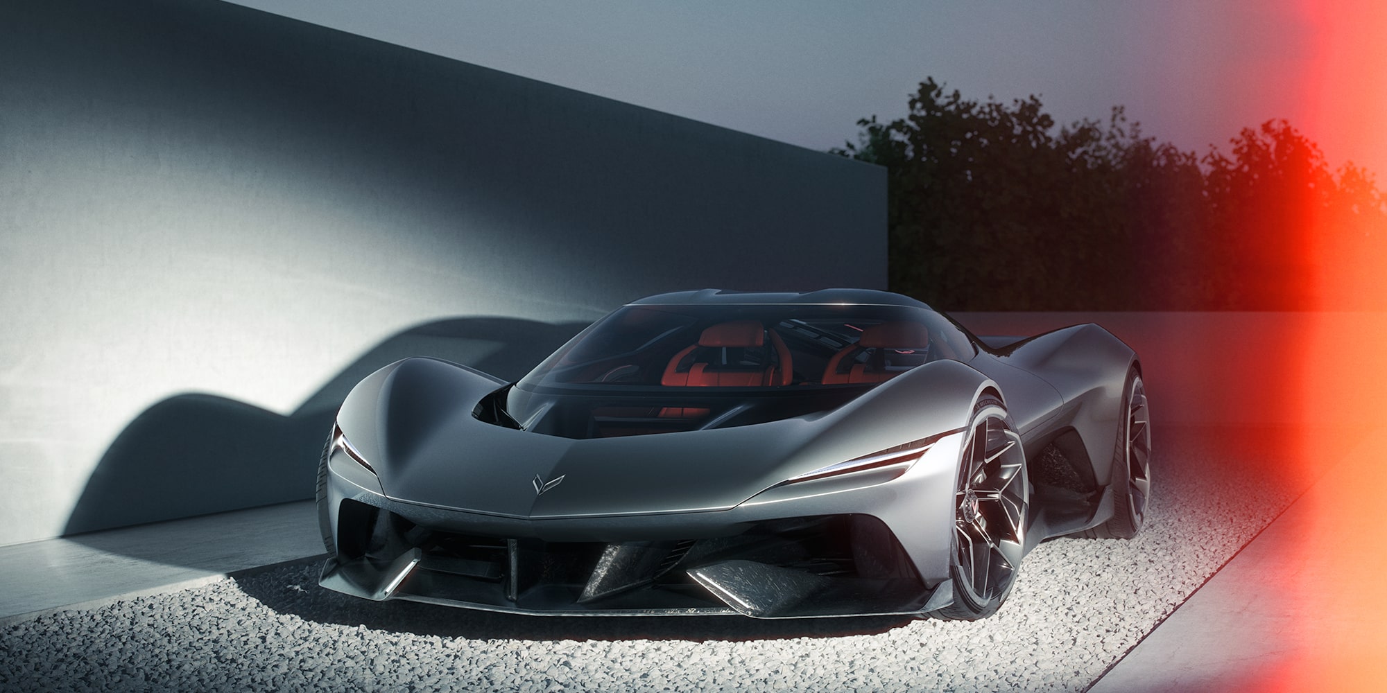 Vue arrière de la Corvette CX 2026