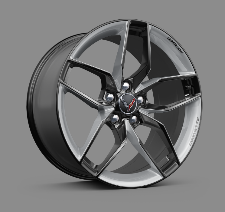 Roues de 20 po à l'avant/21 po à l'arrière en aluminium forgé poli brillant à 10 rayons