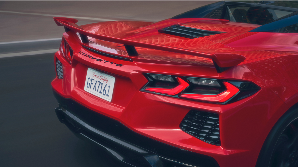 Back view of the 2025 Chevrolet Corvette Stingray
